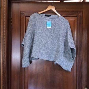 Gray knit cape NWT